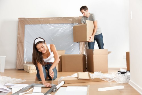 Removal team preparing a flat move in Soho