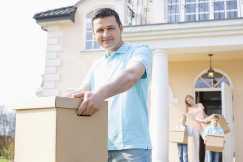Careful loading of household items for a central London house removal
