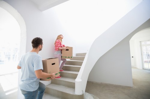 Specialist handling equipment used for piano removals in central London